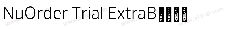 NuOrder Trial ExtraB字体转换